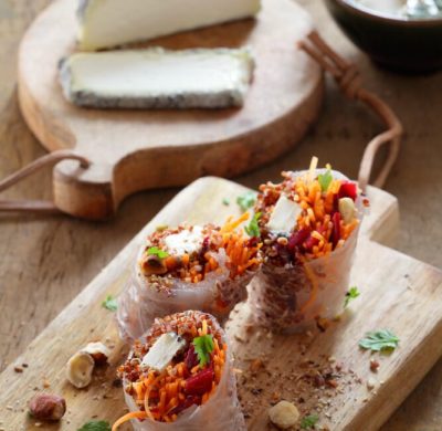 Recette de rouleaux de printemps végétariens au chèvre Selles-sur-Cher AOP