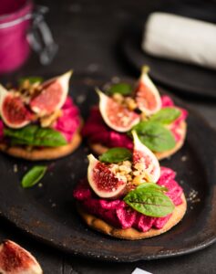 Crème de betterave et chèvre frais pour apéritif