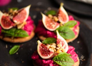 Crème de betterave et chèvre frais pour apéritif
