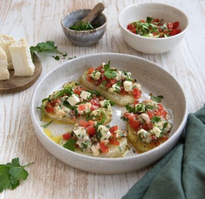 Bruschetta de chou-rave et Chabichou du Poitou AOP